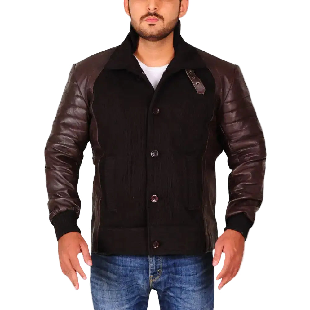Mens Brown Leather Jacket - Riders Republic UK