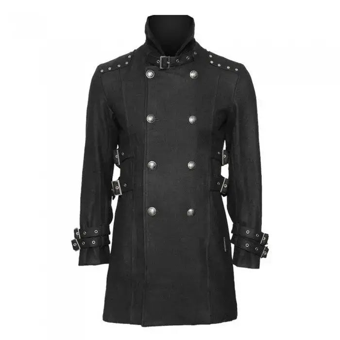 Mens Gothic Black Car Coat - Riders Republic UK