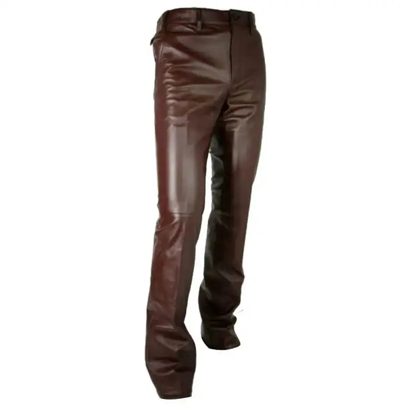 Mens Brown Leather Pants - Riders Republic UK