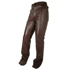 Mens Brown Leather Pants - Riders Republic UK