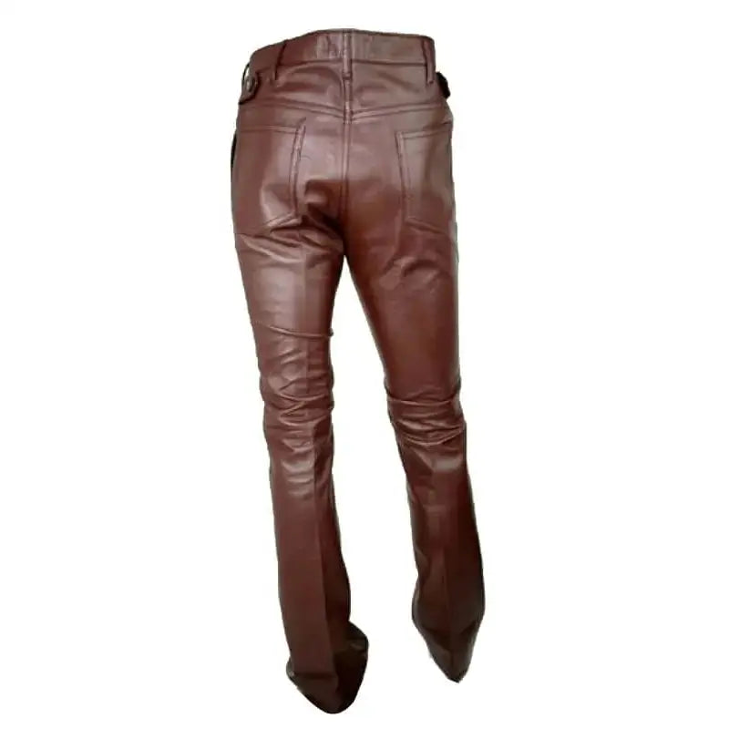 Mens Brown Leather Pants - Riders Republic UK