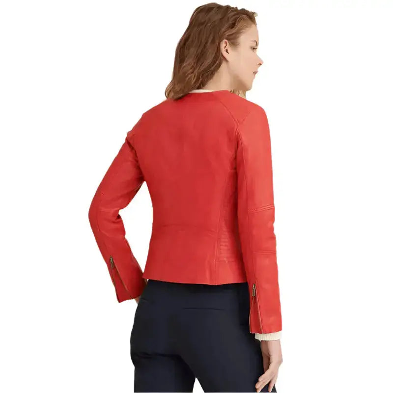 Red Leather Jacket for Women - Riders Republic UK