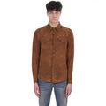 Tan Brown Suede Leather Shirt - Riders Republic UK