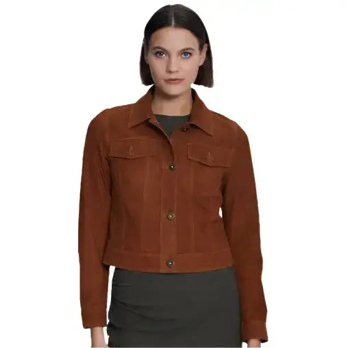 Tan Women’s Western Suede Jacket - Riders Republic UK