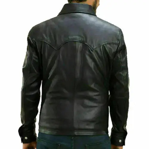 Lambskin Leather Button Up Shirt - Riders Republic UK