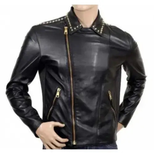 Mens Studded Leather Jacket - Riders Republic UK