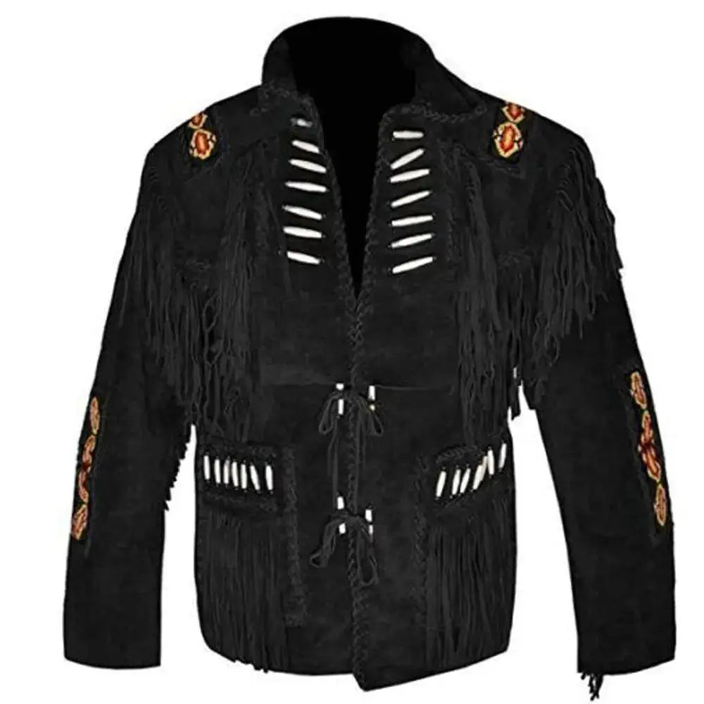 Vintage Western Leather Fringe Jacket - Riders Republic UK