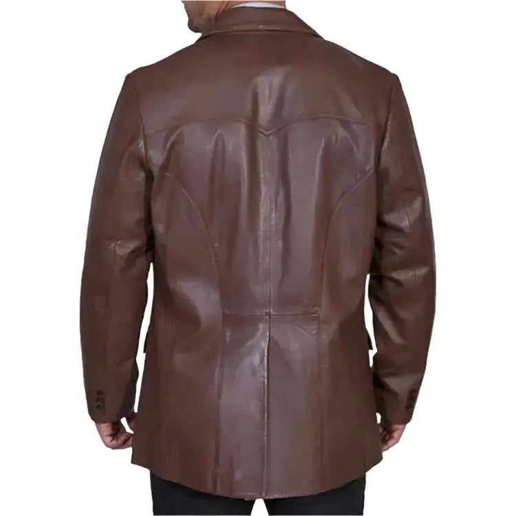 Mens Western Leather Sportcoat Blazer - Riders Republic UK