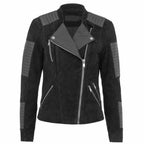 Womens Nubuck Leather Motorcycle Jacket - Riders Republic UK