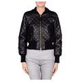 Womens Black Leather Bomber Jacket - Riders Republic UK