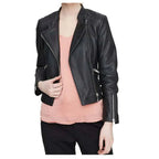 Womens Leather Biker Jacket - Riders Republic UK