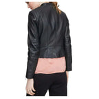 Womens Leather Biker Jacket - Riders Republic UK