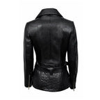 Womens Vintage Leather Biker Jacket - Riders Republic UK