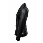 Womens Vintage Leather Biker Jacket - Riders Republic UK