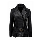 Womens Vintage Leather Biker Jacket - Riders Republic UK