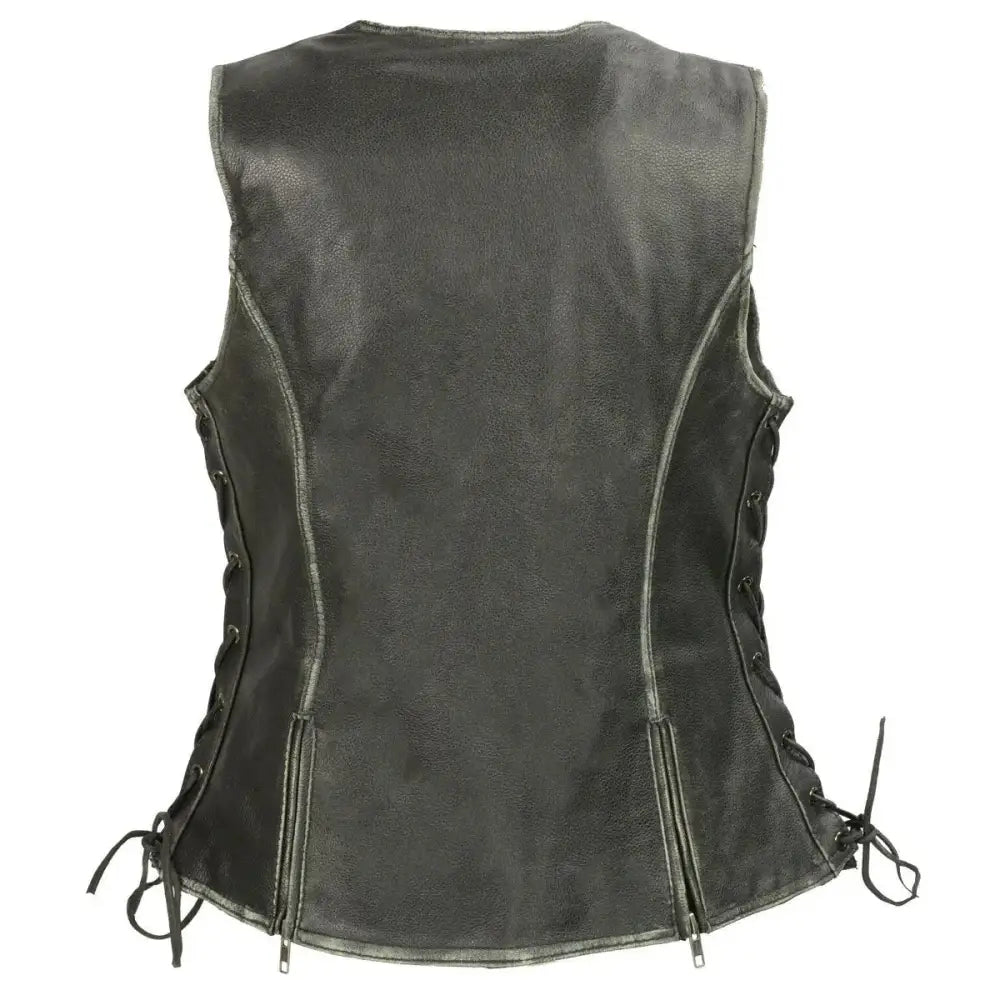 Womens Fashion Leather Vest - Riders Republic UK