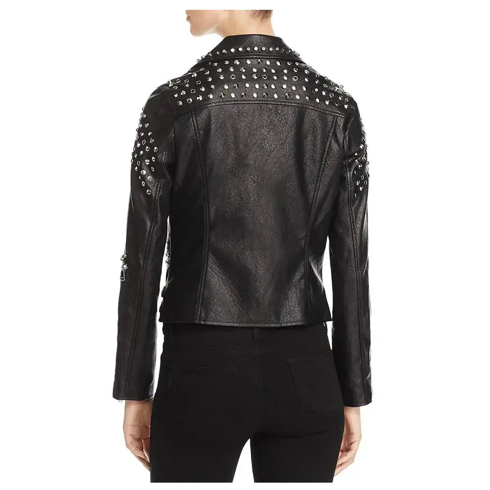 Womens Studded Leather Jacket - Riders Republic UK