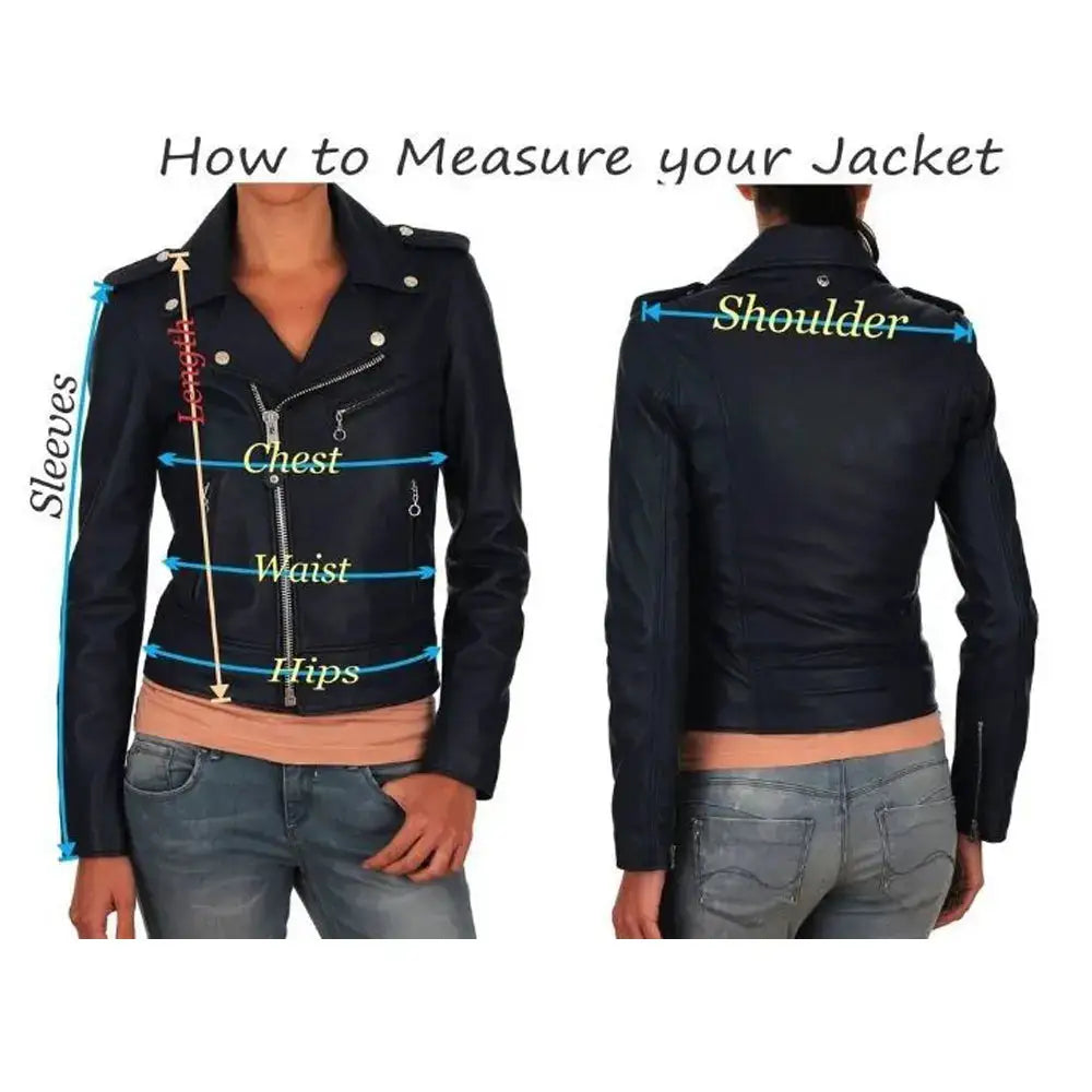 Womens Golden Zipper Biker Jacket - Riders Republic UK