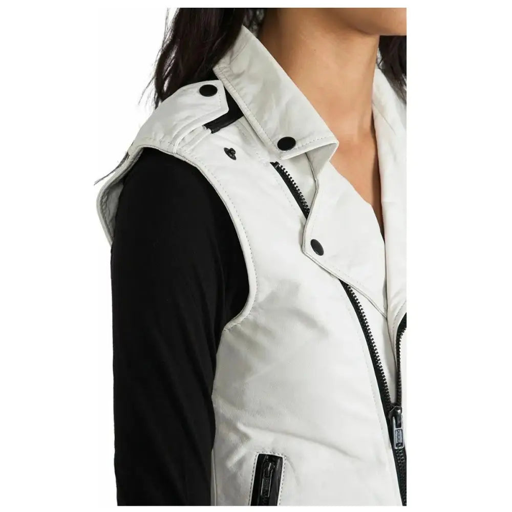 Womens Fashion Leather Vest - Riders Republic UK