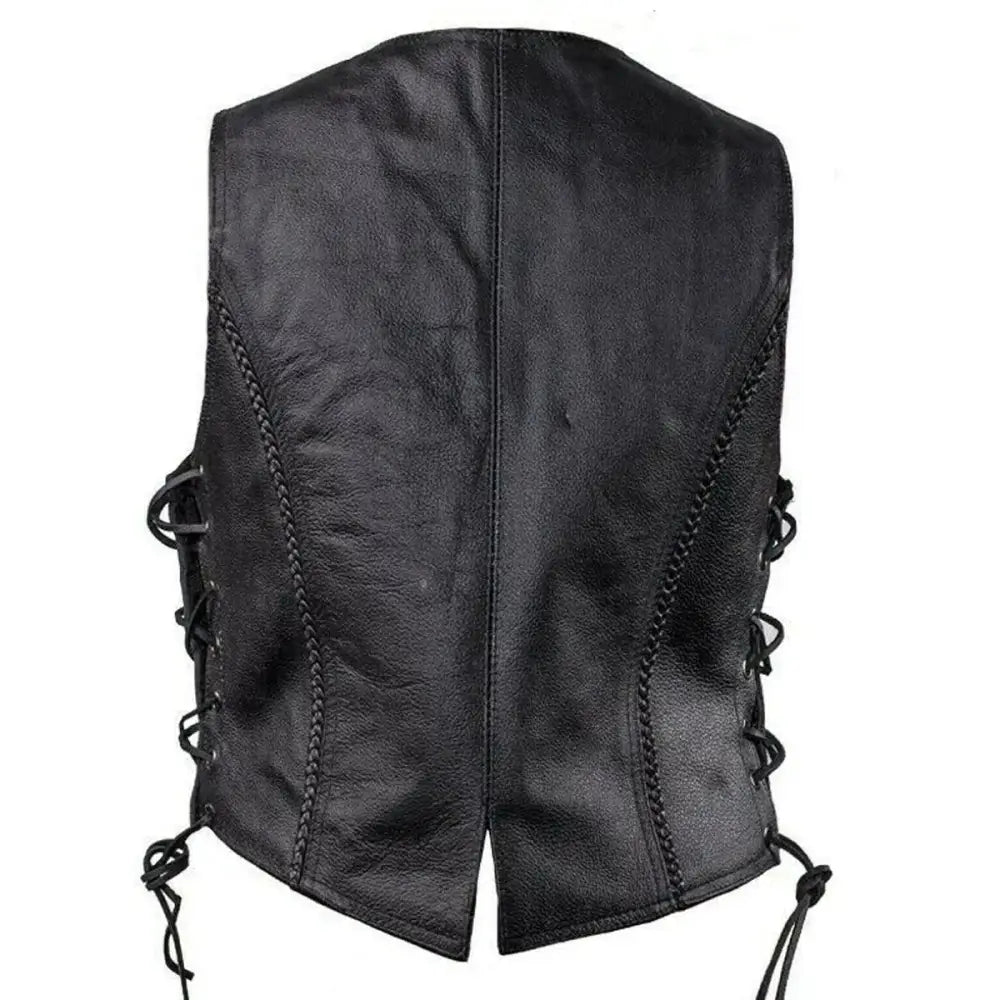 Womens Fashion Leather Vest - Riders Republic UK
