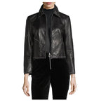 Womens Army Leather Biker Jacket - Riders Republic UK