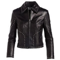 Womens Army Leather Biker Jacket - Riders Republic UK