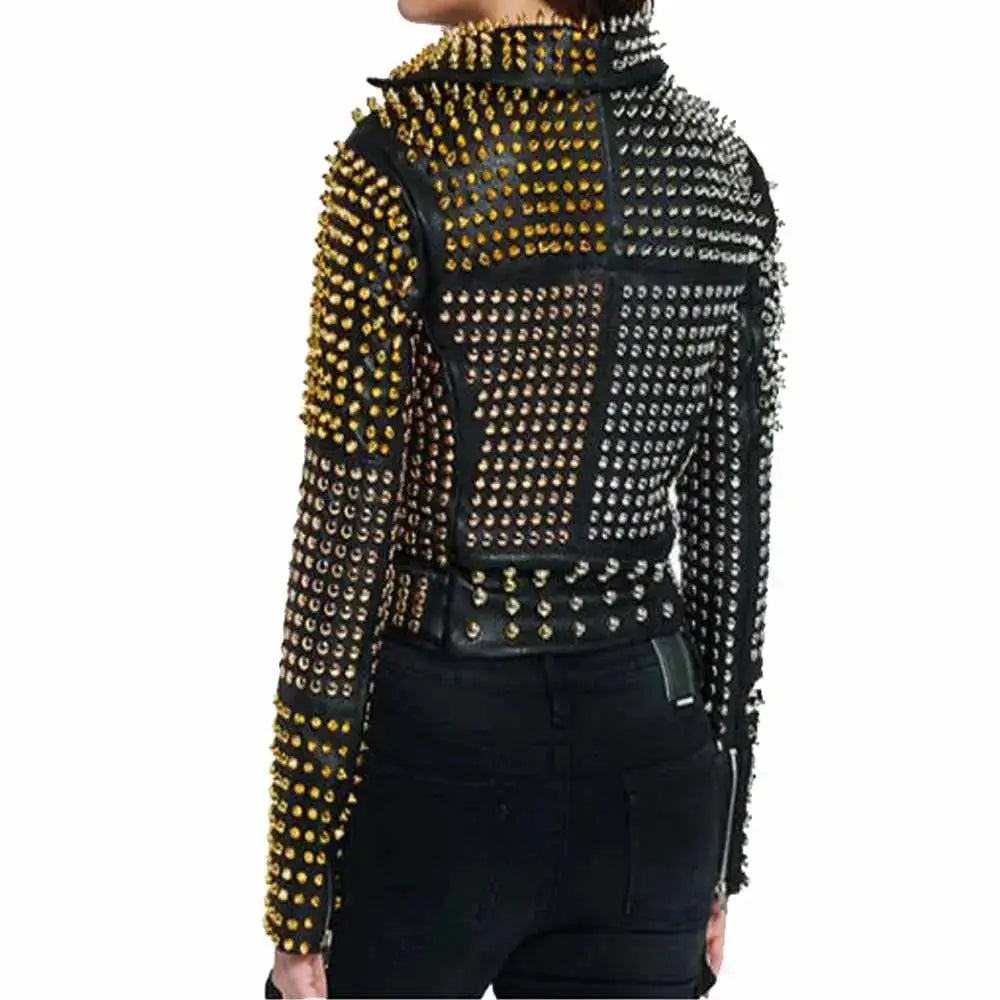 Women’s Studded Leather Jacket - Riders Republic UK