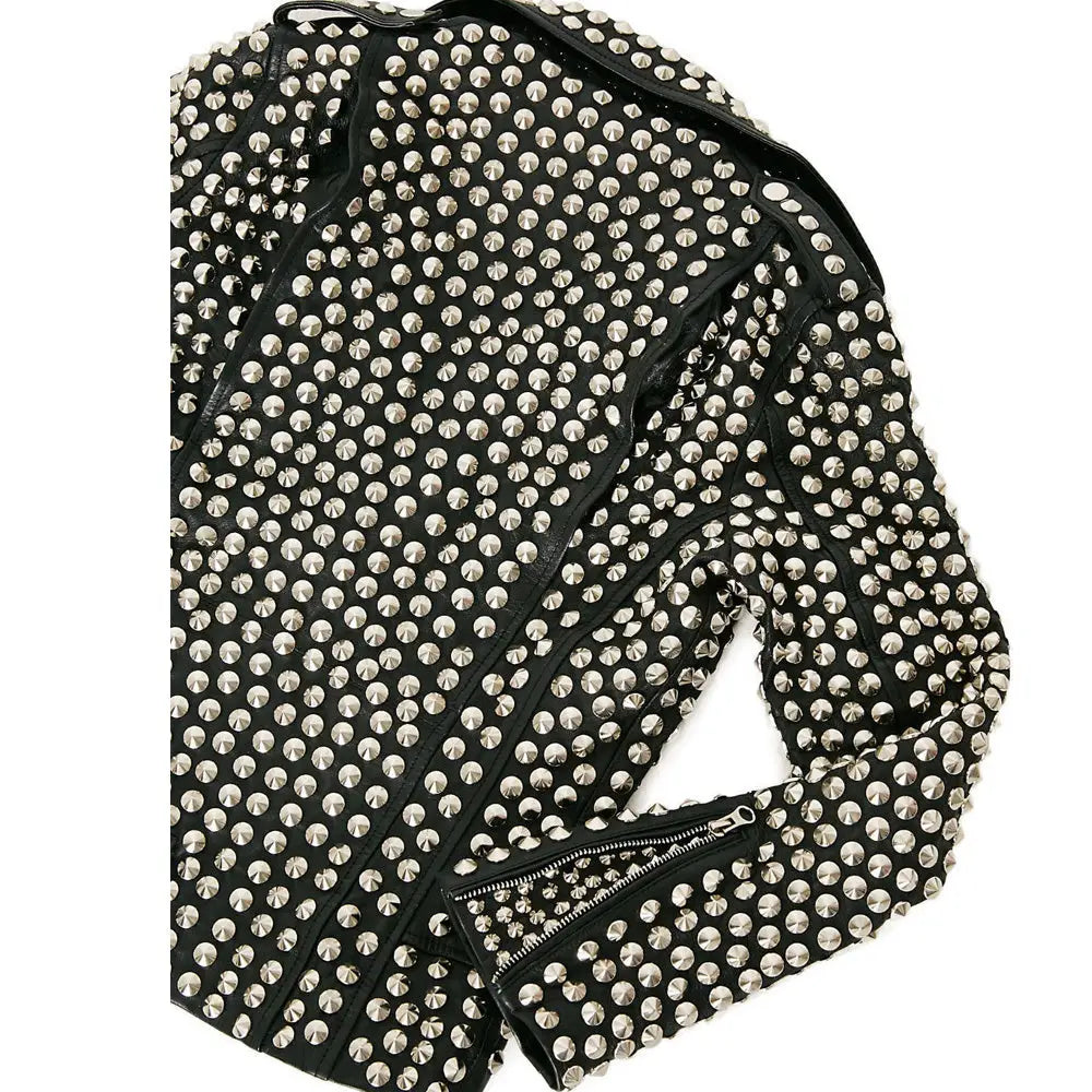 Womens Studded Leather Jacket - Riders Republic UK
