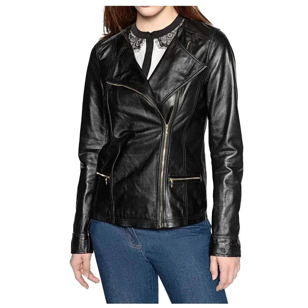 Womens Leather Motorcycle Jacket - Riders Republic UK