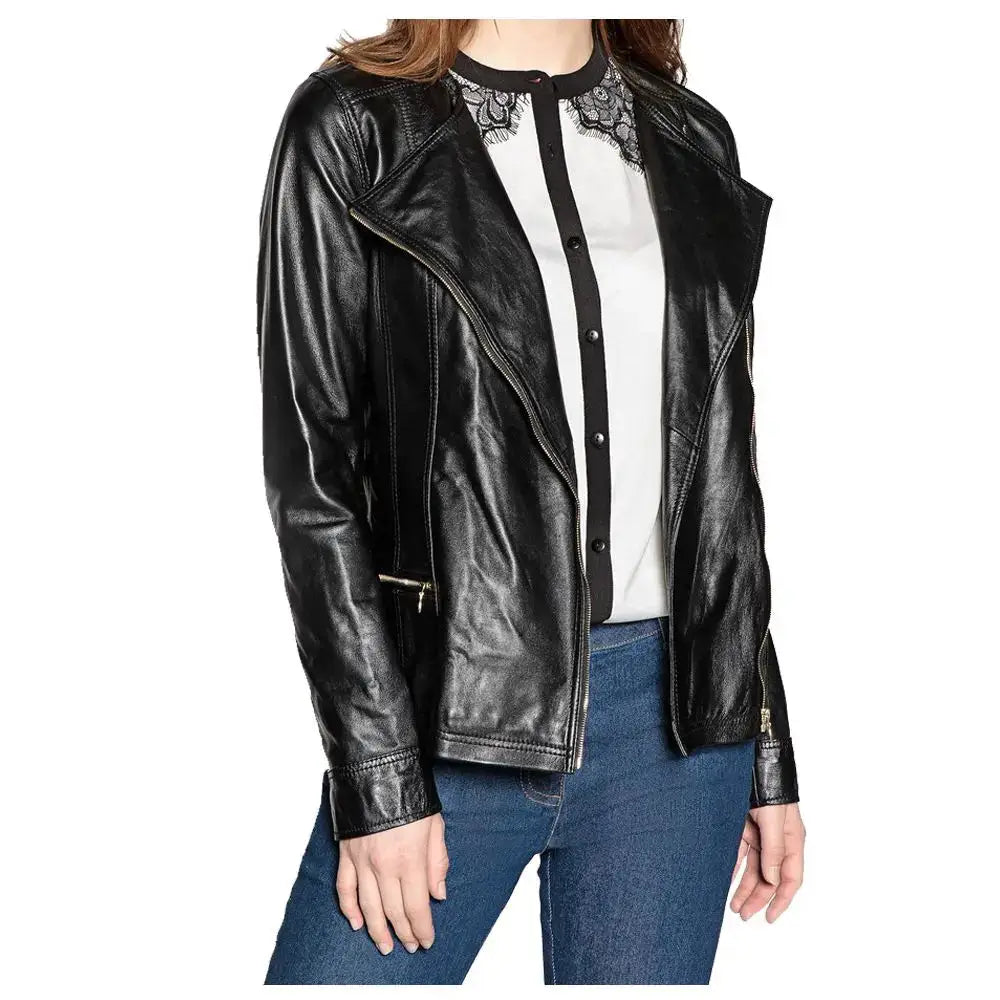 Womens Leather Motorcycle Jacket - Riders Republic UK