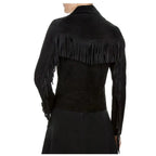 Womens Fringe Leather Biker Jacket - Riders Republic UK
