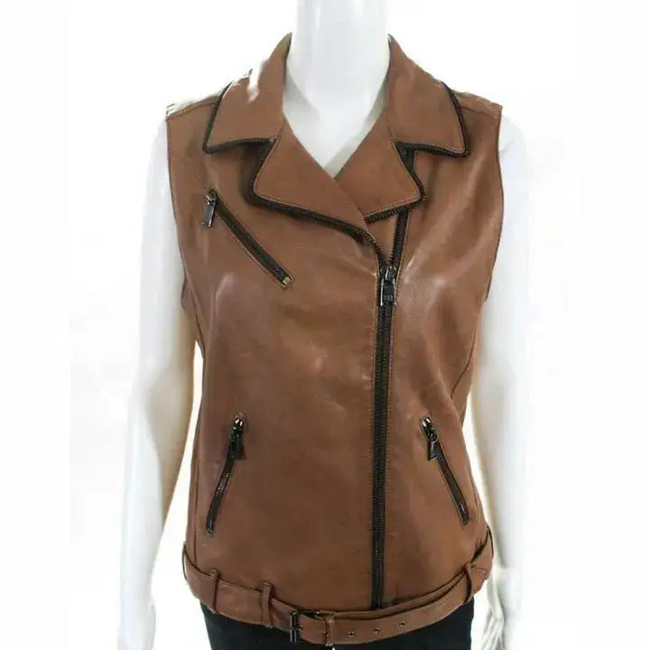Leather Moto Vest - Riders Republic UK