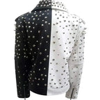 Womens Black and Silver Studded Biker Jacket - Riders Republic UK