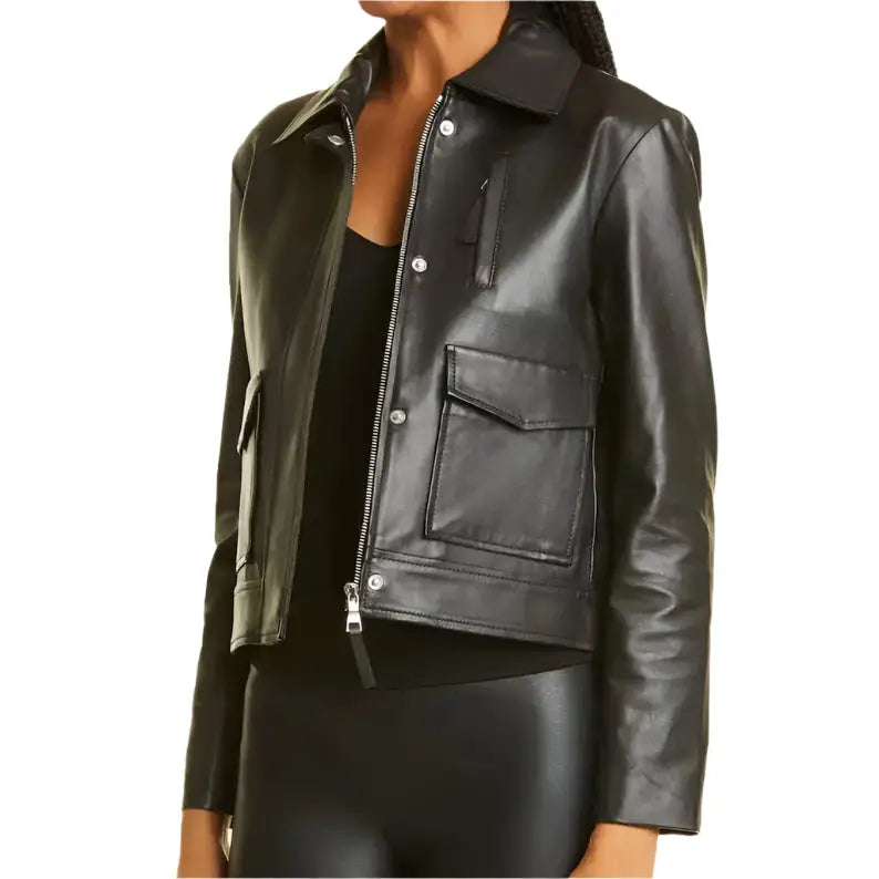 Womens Black Motorcycle Jacket - Riders Republic UK