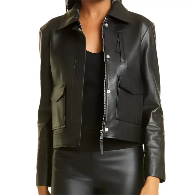 Womens Black Motorcycle Jacket - Riders Republic UK