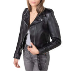 Womens Black Motorcycle Jacket - Riders Republic UK