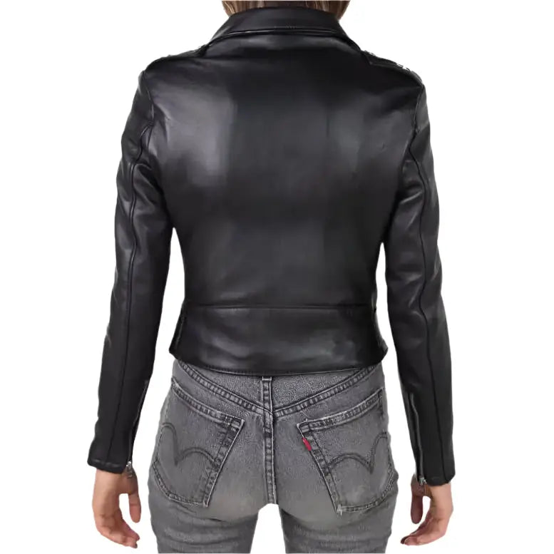 Womens Black Motorcycle Jacket - Riders Republic UK