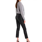 Womens Black Leather Skinny Jeans - Riders Republic UK