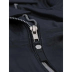 Womens Black Zipper Biker Jacket with Lip Collar - Riders Republic UK