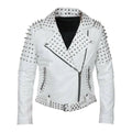 Womens Brando Studded Leather Jacket Plus Size - Riders Republic UK