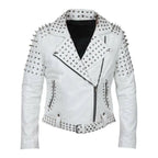 Womens Brando Studded Leather Jacket Plus Size - Riders Republic UK