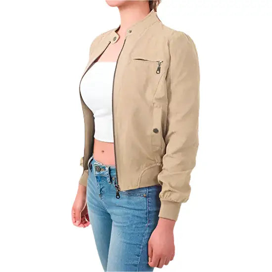 Womens Suede Bomber Jacket - Riders Republic UK
