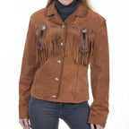 Cinnamon Boar Suede Jacket Womens - Riders Republic UK