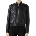Womens Classic Leather Bomber Jacket - Riders Republic UK