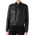 Womens Classic Leather Bomber Jacket - Riders Republic UK