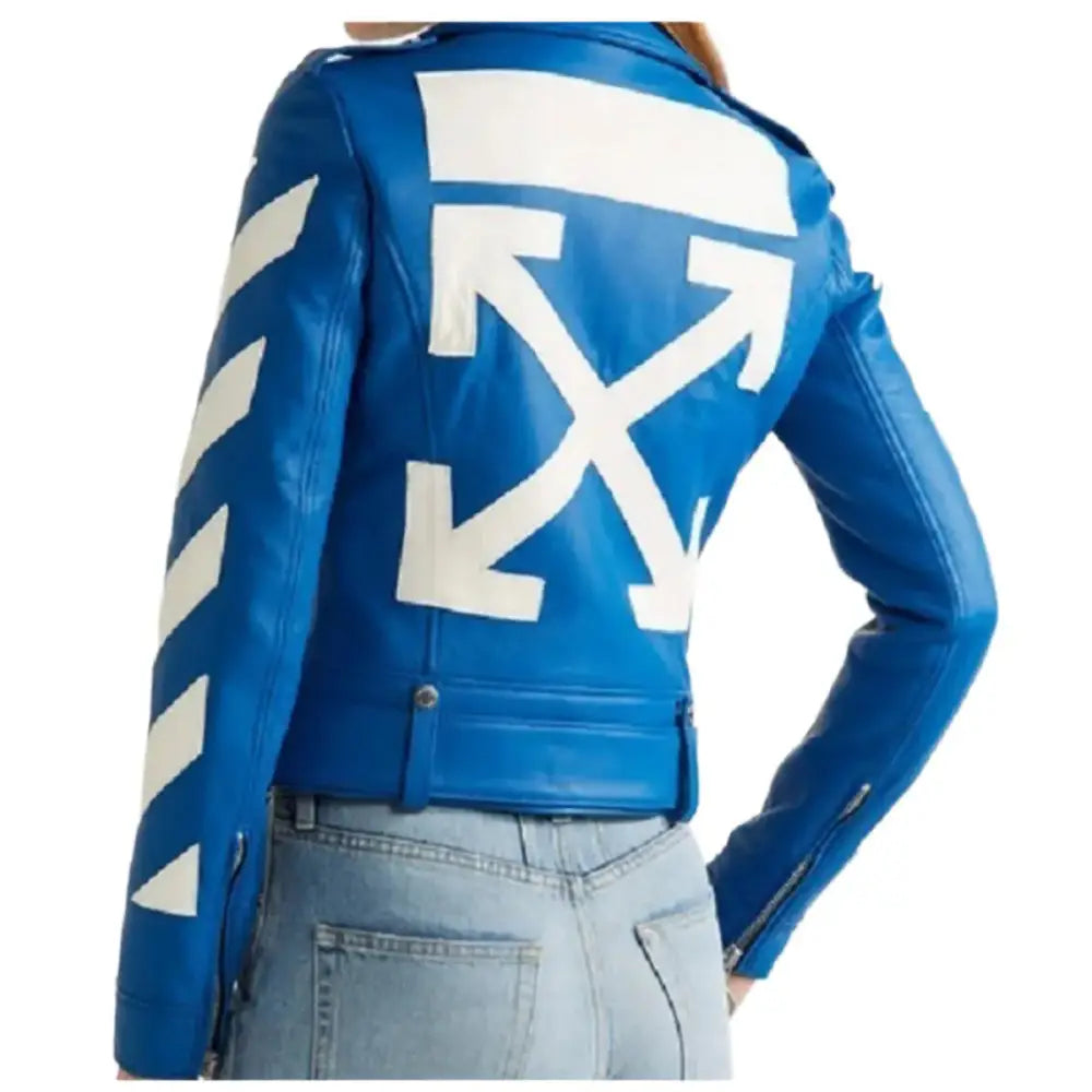 Cropped Blue Leather Jacket Women’s - Riders Republic UK