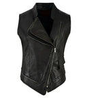 Womens Punk Motorcycle Leather Vest - Riders Republic UK
