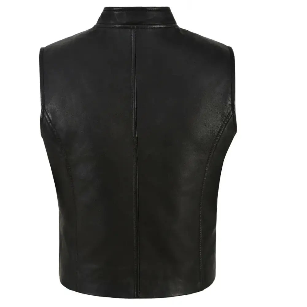 Womens Punk Motorcycle Leather Vest - Riders Republic UK