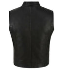 Womens Punk Motorcycle Leather Vest - Riders Republic UK