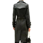 Womens Quilted Leather Trench Coat - Riders Republic UK